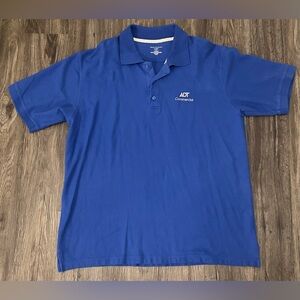 Vintage Men’s ADT Commercial Employee Blue Short Sleeve Polo Shirt- Size XL